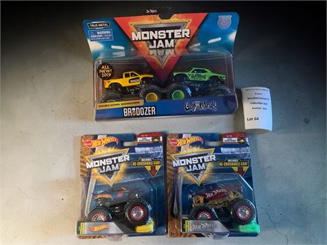 Monster Jam Truck Lot  Double Down Showdown Brodozer & Gas Monkey Garage Trucks