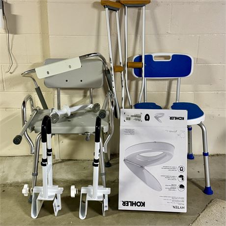 Assistance and Adaptive Equipment Bundle + Kohler Slow Close Toilet Seat