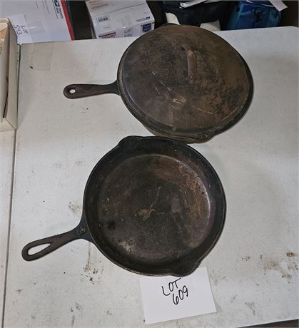 Cast Iron #8 Skillet & Deep Skillet With Lid