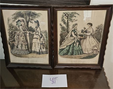 Anais Toudouze Lamode Victorian Fashion Prints In Frames