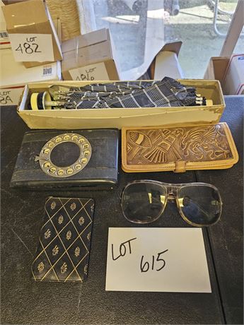 Mixed Vintage Lot:Umbrella/Italian Sunglasses/Wallets & More