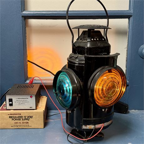 Original Adlake Non-Sweating Train Lamp Chicago Switch Lantern AWESOME Works!
