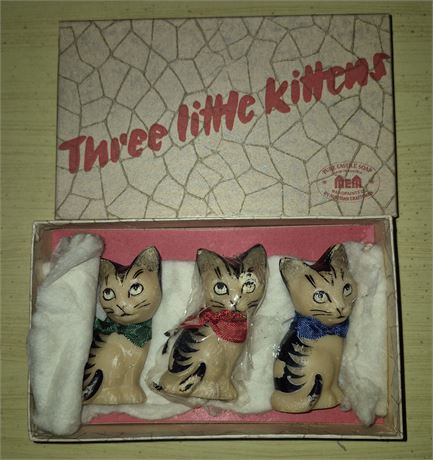 Vintage Three Kitten Soap Collectibles
