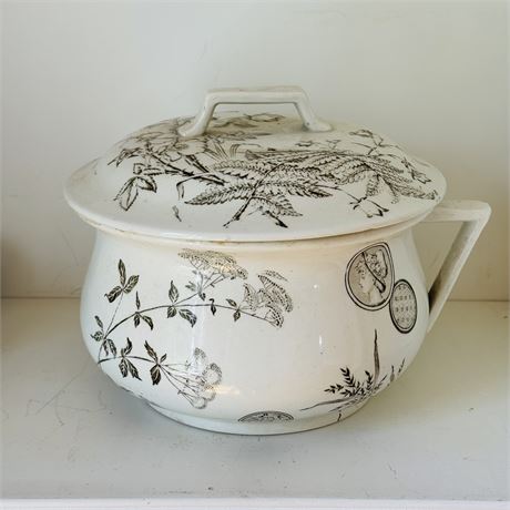 GWT & S Esthetic Antique Ironstone Chamberpot