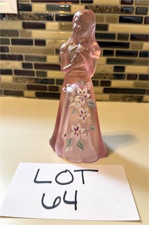 Signed Fenton Glass "Little Sister" Figurine
