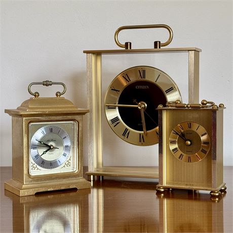 Mantle Clocks - Citizen, Seth Thomas and Sloan