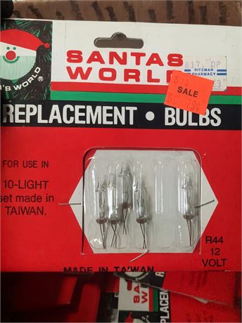 12V Model R4 Santas World Replacement Bulbs For 10-Light Christmas Light Set