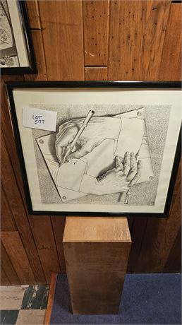 1948 Escher Stilleven "Drawing Hands" Art Print