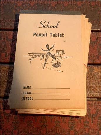 Vintage Unused 1960s School Pencil Tablet/Notebook Lot