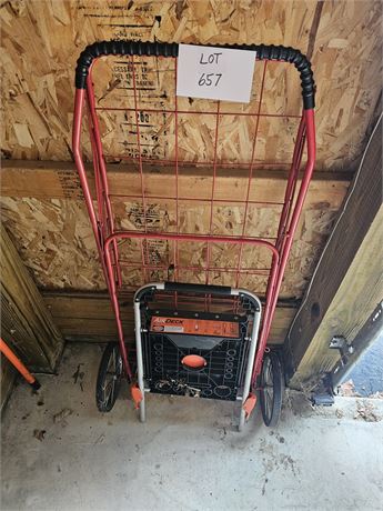 Folding Metal Utility Cart & Step Stool