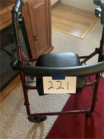 Rolling Walker/Rollator With Wheels and Seat