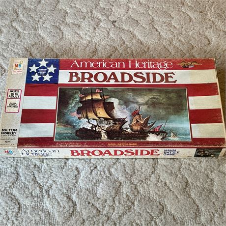 1975 American Heritage BROADSIDE Milton Bradley Board Game