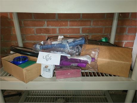 Mixed Household Lot- Thermometers, Clock, Water Cannon, Duster, & More