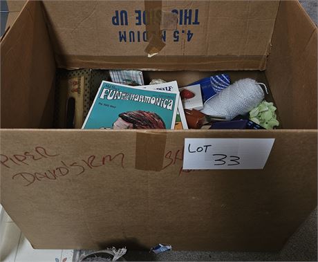 Large Box Of Misc- Storage, Decor, Sewing, Travel & More
