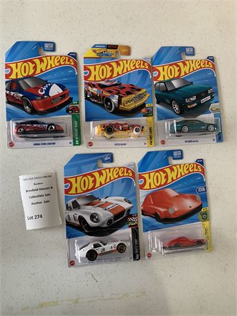 Mattel Hot Wheels Die Cast Cars Honda Civic Custom, Carroll Shelby Daytona Coupe