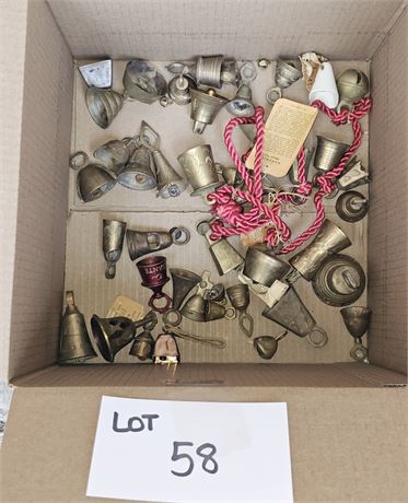 Mixed Brass Bell Collection- Sizes & Makers Vary