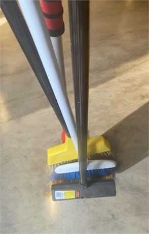 Heavy Duty Broom and Rake Lot