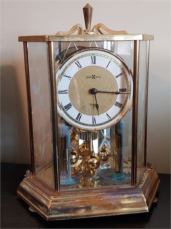 Vintage Howard Miller Hexagon Quartz Mantle Clock