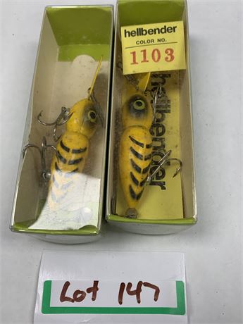 Whopper Stopper Lures Lot of 2 - Hellbender 1103