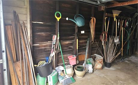 Garage Wall Cleanout- Lawn & Garden Tools, Planters, Ice Melt, Heavy Duty Electr