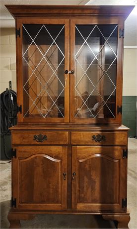 Ethan Allen 2 Piece China Cabinet