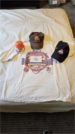 Ohio State & Browns Caps, XL 1997 Indians Champions Tee & More