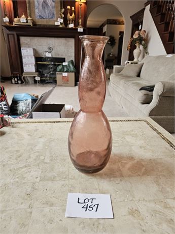 Pink Art Glass Vase