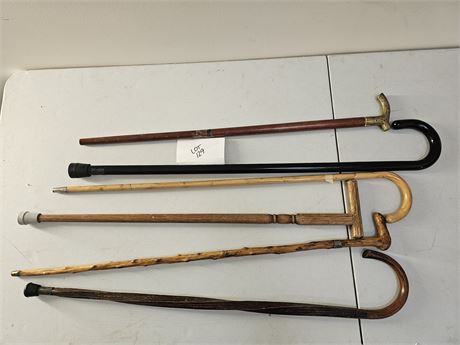 Classy Lot of Antique & Vintage Canes - Walking Sticks