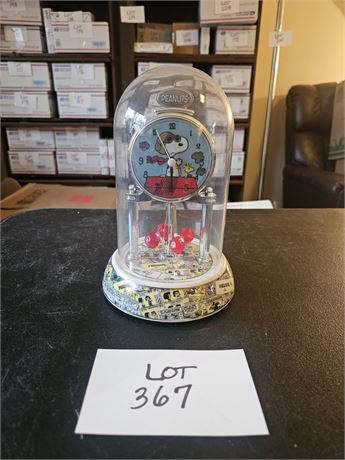 Peanuts Snoopy "Red Barron" Anniversary Clock Battery Op