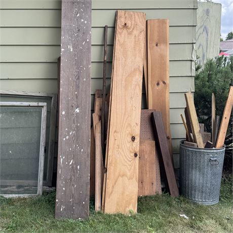 Cleanout Lot!  Various Wood, Metal Receptacle and Contents