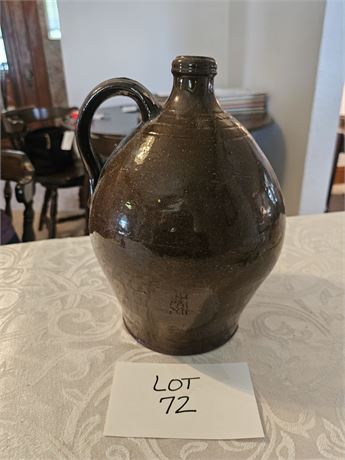 Antique Redware Glazed Stoneware Jug