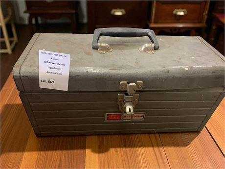Vintage Sears Craftsman Mechanics Tool Box & Tools
