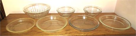 Pyrex, Fire King Bowls, Pie Dishes