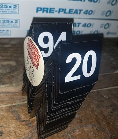 Black Plastic Double-Sided Table Numbers/Table Tents