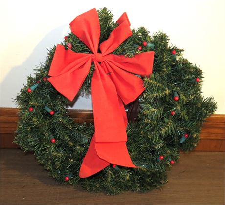 Battery Powered Lighted Wreath