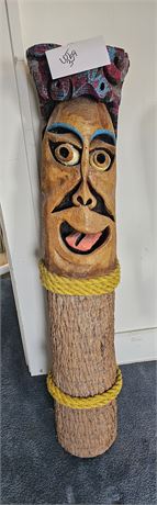 Wood Carved Tiki Statue
