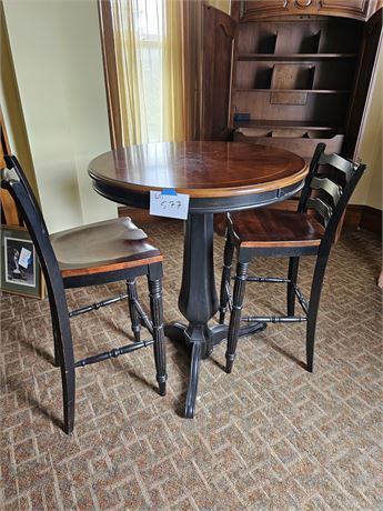 Wood Bar Heighth Table & Chairs