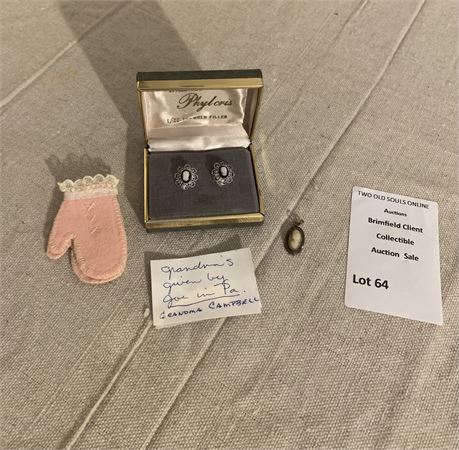 Phyloris 12K Gold Filled Cameo Earrings Plus Vintage Cameo Pendant