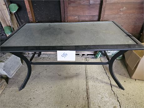 Metal & Glass Outdoor Table