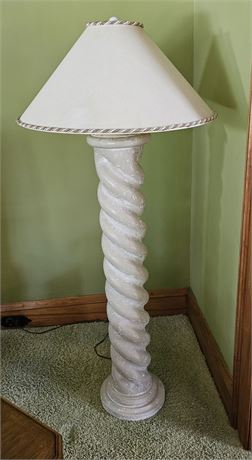 Post Modern Swirl Plaster 1980's Floor Lamp