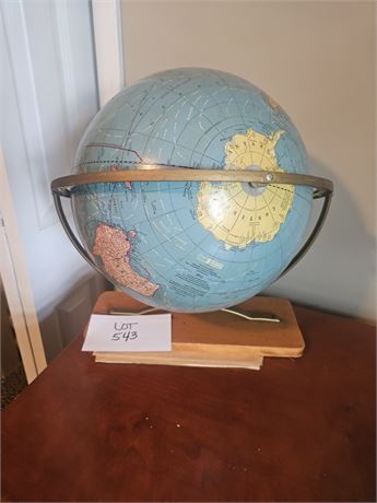 Crams Imperial World Globe & USA Map