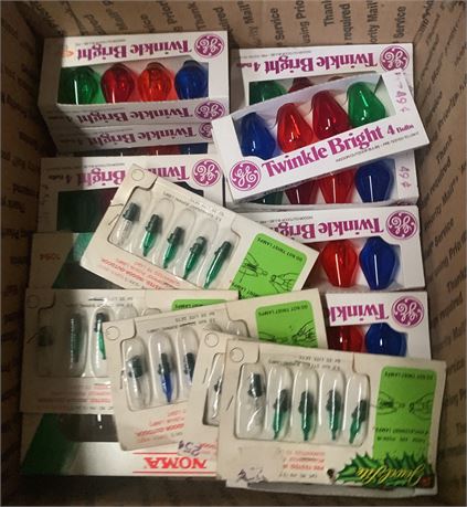 GE Twinkle Bright Christmas Rep Light Bulbs & Jewel-Lite Replacement Lamps