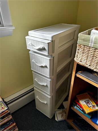 White Plastic Storage for Crafting