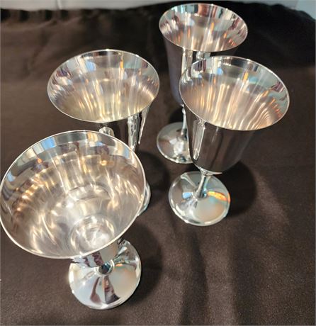Silver Plated Set of 4~El De Uberti Italy Goblets~ New (Wrapped)  Lot 3