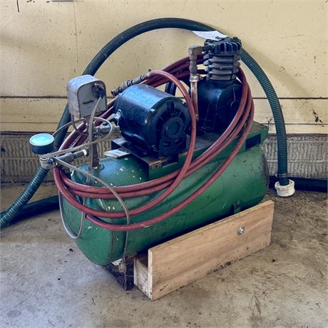 Vintage Belt Driven Air Compressor w/ Emerson Electric Motor
