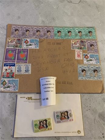 Hong Kong Hotel Miramar 25th Anniversary 50 Cent Stamps