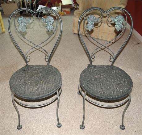 2 Metal Patio Chairs