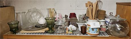 Mixed Home Decor: Vases/Mugs/Trivets/Cutting Board & More
