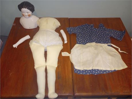 Vintage Unassembled Porcelain Doll