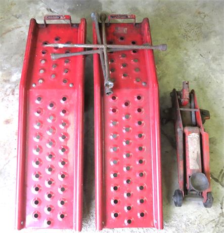 Car Ramps, Lug Wrenches, Floor Jack